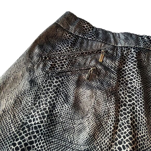 JAMIE SADOCK size 12 Golf Skort Skirt shorts Black Gray snakeskin snake print - Picture 3 of 9